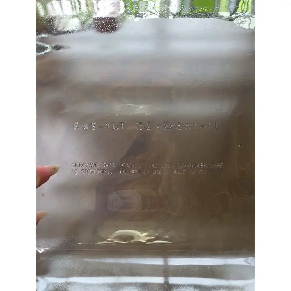 Vintage Clear Glass Loaf Pan‎ 6x9 Inch 1 Quart Baking Dish Made in USA
